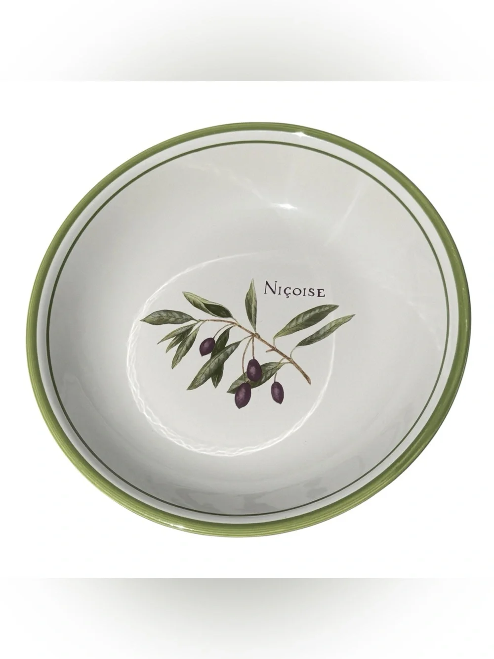 Williams Sonoma Olive Grove Nicoise Pasta Salad Bowl Portugal Olive Branch 9.5”